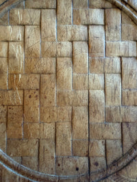 Antique English Wooden Bread Board with Lattice/ Woven Pie Crust design